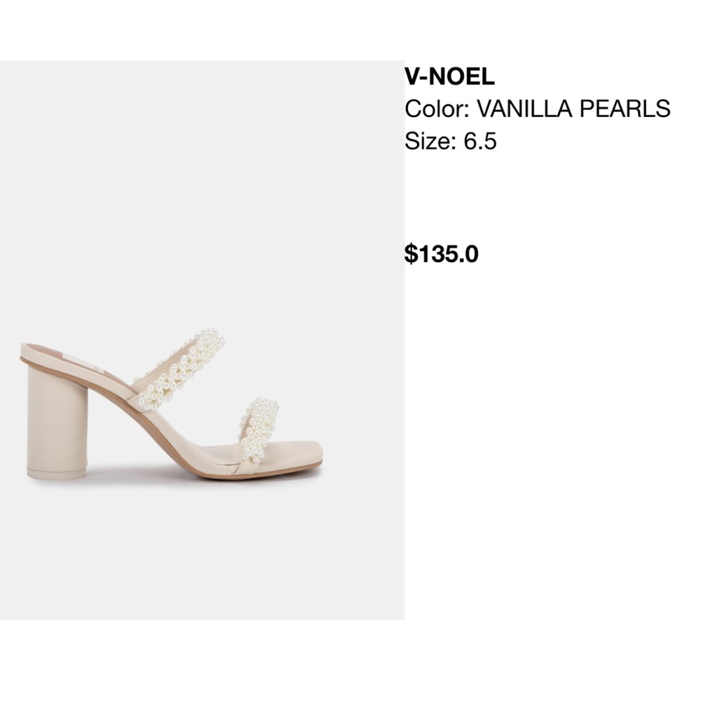 New Dolce Vita Vanilla pearls block heel Size: 6.5